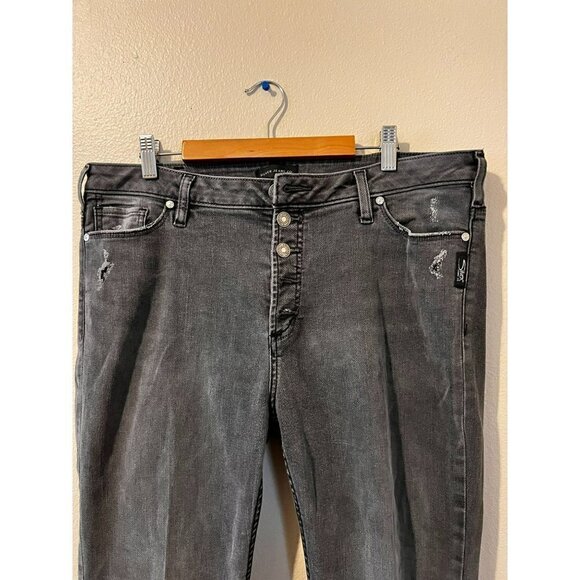 Women's Silver Jeans Co. Black 5 Button Fly Jeans Size 34 [EXCELLENT] - Picture 2 of 9